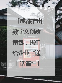 成都推出数字文创政策包，我们给企业“递上话筒”
