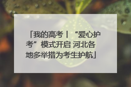 我的高考丨“爱心护考”模式开启 河北各地多举措为考生护航