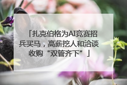 扎克伯格为AI竞赛招兵买马，高薪挖人和洽谈收购“双管齐下”