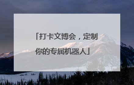 打卡文博会，定制你的专属机器人