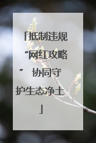 抵制违规“网红攻略” 协同守护生态净土