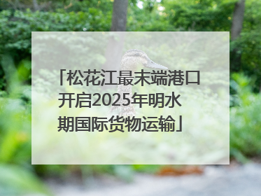 松花江最末端港口开启2025年明水期国际货物运输