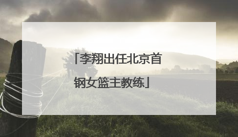李翔出任北京首钢女篮主教练
