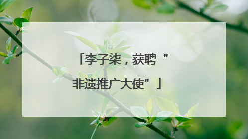 李子柒，获聘“非遗推广大使”