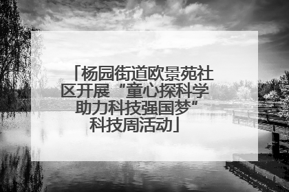 杨园街道欧景苑社区开展“童心探科学 助力科技强国梦”科技周活动