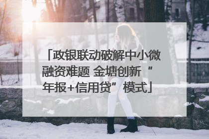 政银联动破解中小微融资难题 金塘创新“年报+信用贷”模式