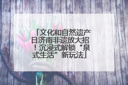 文化和自然遗产日济南非遗放大招！沉浸式解锁“泉式生活”新玩法