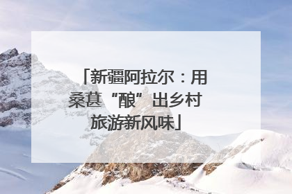 新疆阿拉尔：用桑葚“酿”出乡村旅游新风味