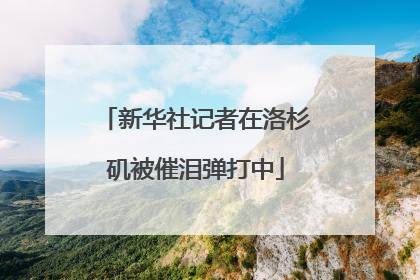 新华社记者在洛杉矶被催泪弹打中
