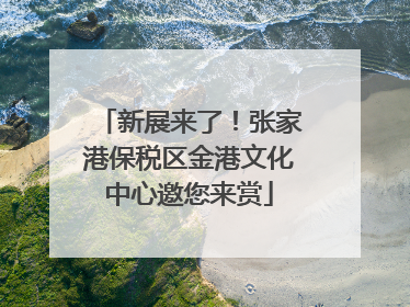 新展来了！张家港保税区金港文化中心邀您来赏