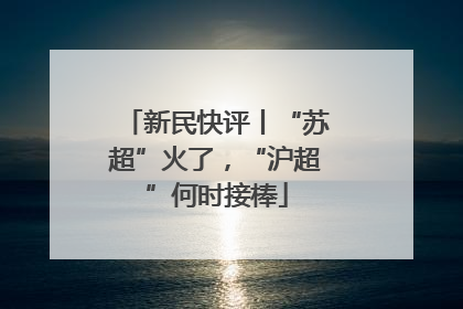 新民快评丨“苏超”火了，“沪超”何时接棒
