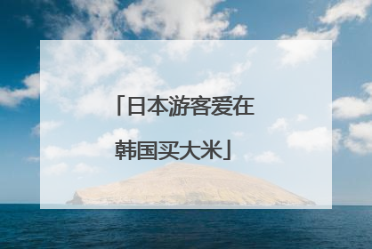 日本游客爱在韩国买大米