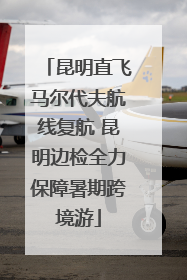 昆明直飞马尔代夫航线复航 昆明边检全力保障暑期跨境游