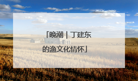 晚潮｜丁建东的渔文化情怀