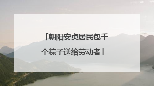 朝阳安贞居民包千个粽子送给劳动者
