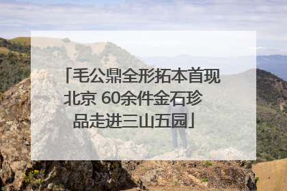 毛公鼎全形拓本首现北京 60余件金石珍品走进三山五园