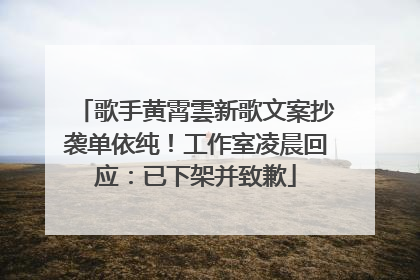 歌手黄霄雲新歌文案抄袭单依纯！工作室凌晨回应：已下架并致歉
