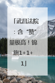 武昌法院：含“赞”量极高！锦旗1+1+1