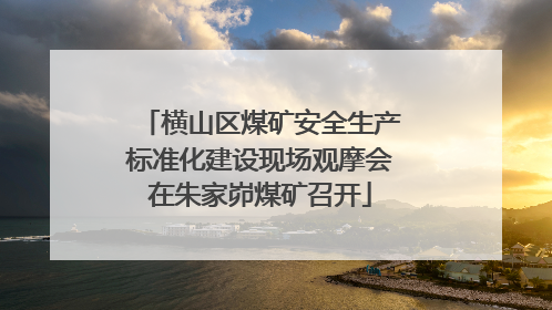 横山区煤矿安全生产标准化建设现场观摩会在朱家峁煤矿召开