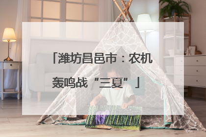 潍坊昌邑市：农机轰鸣战“三夏”
