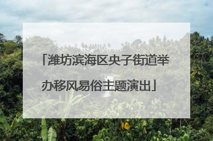 潍坊滨海区央子街道举办移风易俗主题演出