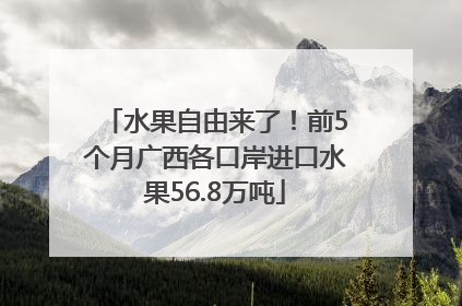 水果自由来了！前5个月广西各口岸进口水果56.8万吨