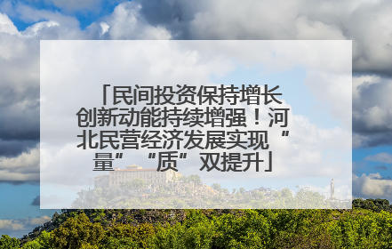民间投资保持增长 创新动能持续增强！河北民营经济发展实现“量”“质”双提升