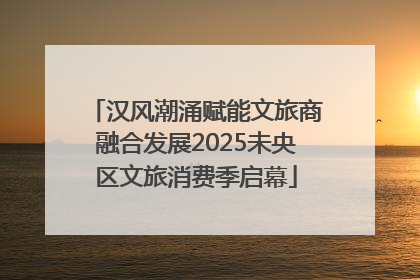 汉风潮涌赋能文旅商融合发展2025未央区文旅消费季启幕