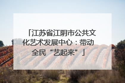 江苏省江阴市公共文化艺术发展中心：带动全民“艺起来”