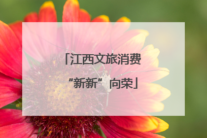 江西文旅消费“新新”向荣