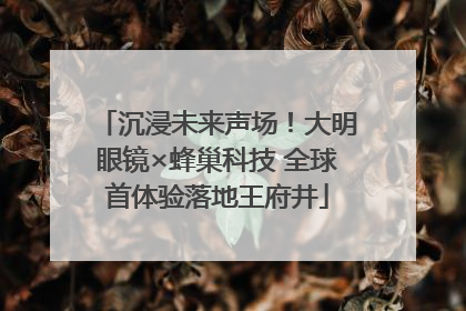 沉浸未来声场！大明眼镜×蜂巢科技 全球首体验落地王府井