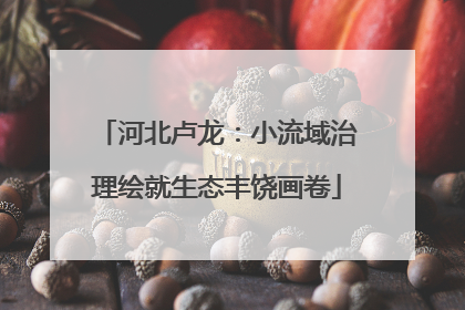 河北卢龙：小流域治理绘就生态丰饶画卷