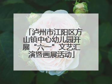 泸州市江阳区方山镇中心幼儿园开展“六一”文艺汇演暨画展活动