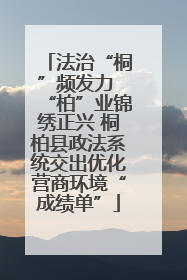 法治“桐”频发力 “柏”业锦绣正兴 桐柏县政法系统交出优化营商环境“成绩单”
