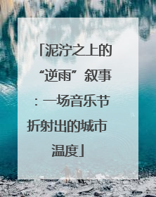 泥泞之上的“逆雨”叙事：一场音乐节折射出的城市温度