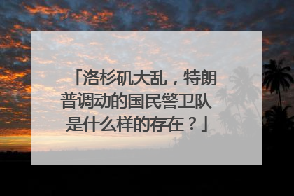 洛杉矶大乱，特朗普调动的国民警卫队是什么样的存在？