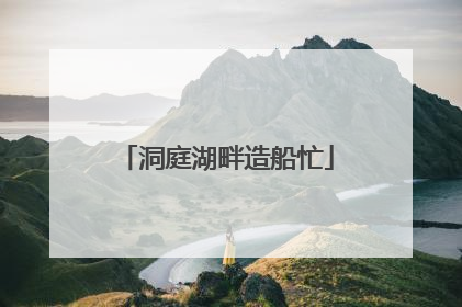 洞庭湖畔造船忙