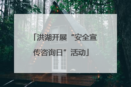 洪湖开展“安全宣传咨询日”活动