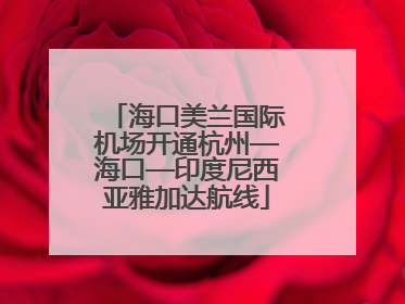 海口美兰国际机场开通杭州—海口—印度尼西亚雅加达航线
