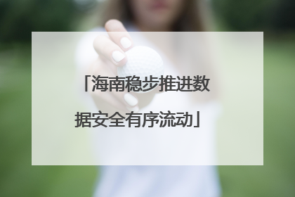 海南稳步推进数据安全有序流动