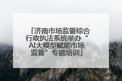 济南市场监管综合行政执法系统举办“AI大模型赋能市场监管”专题培训