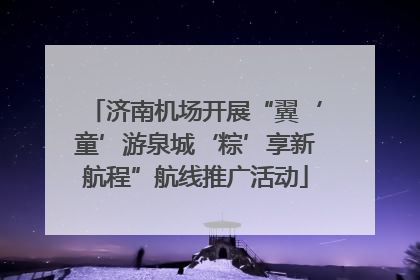 济南机场开展“翼‘童’游泉城‘粽’享新航程”航线推广活动