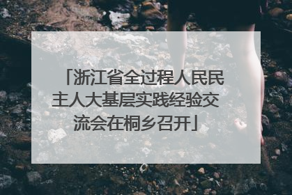 浙江省全过程人民民主人大基层实践经验交流会在桐乡召开