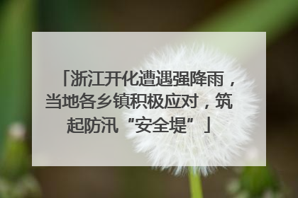 浙江开化遭遇强降雨，当地各乡镇积极应对，筑起防汛“安全堤”