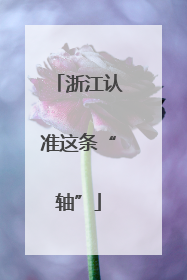 浙江认准这条“轴”