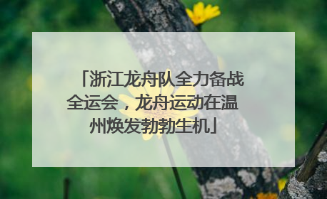 浙江龙舟队全力备战全运会，龙舟运动在温州焕发勃勃生机