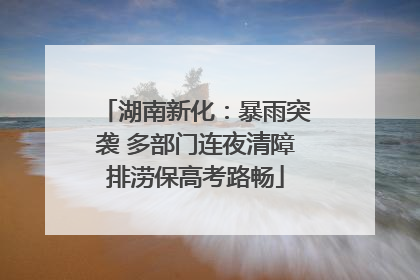 湖南新化：暴雨突袭 多部门连夜清障排涝保高考路畅