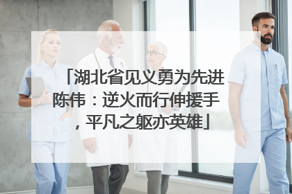 湖北省见义勇为先进陈伟：逆火而行伸援手，平凡之躯亦英雄
