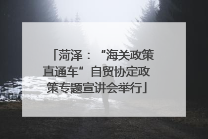 菏泽：“海关政策直通车”自贸协定政策专题宣讲会举行