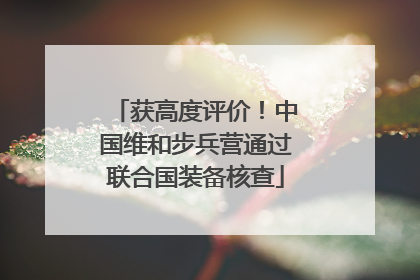 获高度评价！中国维和步兵营通过联合国装备核查